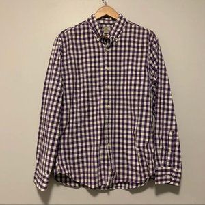 J.Crew 100% Cotton Men's Plaid Classic Button Down Shirt Large long sleeve L